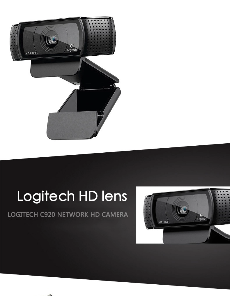 Webcam C920 1080P Full HD PC Webcam for Laptop